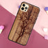 Vintage Tree Flower Bamboo Wood Case For iPhone Pro Max 12 13 min SE For iPhone 13 Shockproof Wooden Texture Protective Cover Unique & Classy Wooden Case