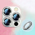 2023 New Diamond Bling Metal Ring Glass Protective Cap For iPhone 14 13 12 11 Pro Max Mini Camera Lens Circle Protector Paste Tempered Glass Camera Cover Camera Lens Protector