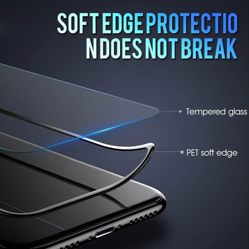 2000D Curved Edge Tempered Glass For iPhone SE 2020 6 6S 7 8 Plus Full Cover Glass on iPhone 11 Pro XS Max X XR Screen Protector Screen Protector No Side Bezel Easy Installation Frame 3X Stronger Screen Protector