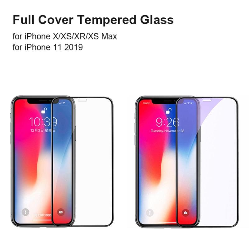 100D Curved Edge For iPhone 7 8 6 6S Plus 11 12 Pro Max Mini Screen Protector iPhone X XR XS Max Glass Full Cover Glass HD 9H Tempered Glass Screen Protector for iPhone