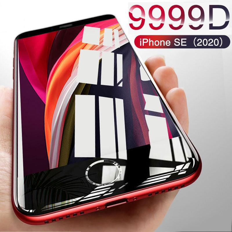 9999D New Glass For iPhone SE 2020 Screen Protector For iPhone 7 8 6 6S Plus 11 Pro X XR XS MAX Tempered Glass On iphone SE 2020 Tempered Glass Film Easy Installation Screen Protector