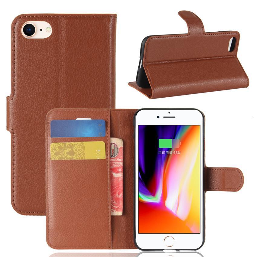 Phone Case For IPHONE 7 8 Plus Wallet Case Flip Leather Back Cover For IPHONE7 IPHONE8 IPHONE 7plus 8plus Simple Case Foldable Case Leather Case Flip Phone Cover Case