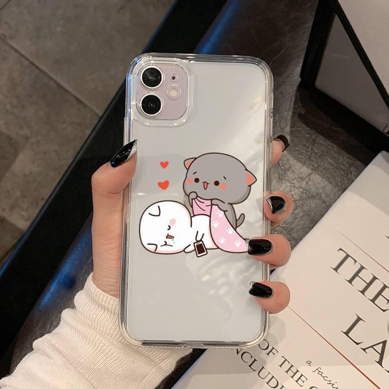 Cat Phone Case For Iphone 11 12 13 Mini Pro Xs Max 8 7 6 6s Plus X 5s Se 2020 Xr Case Polycarbonate Printed Colorful Design Silicone Phone Case