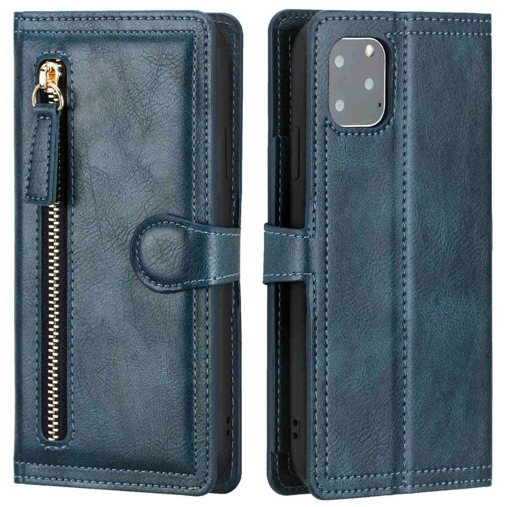 Luxury Leather Flip Wallet Case For iPhone 14 13 12 11 Pro MAX  X XS XR Card Holder Stand Cover Retro Brown Card Holder Slots Pocket Case PU Leather Magnetic Closure Kickstand Shockproof Flip Case