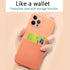 Simple Wallet Case For iphone Silicone Case For iphone 13 12 11 Pro Max Mini With Card Holder Cover Classic Silicone Full Protection Anti-Scratch Shockproof Case