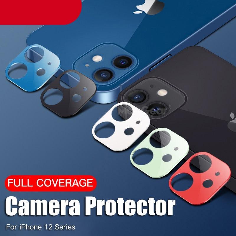 Camera Lens Tempered Glass For iPhone 12 11 Pro Max 12 Mini Full Cover Camera Ring Protector Sticker On iPhone12 Anti Scratch Camera Lens Protector 9H HD Camera Tempered Glass