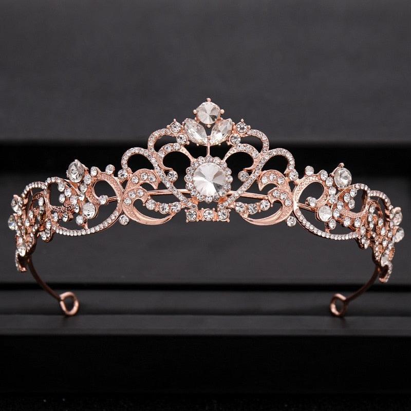 Wedding Crown Hair Jewelry Bridal  Hair Accessories Women Crown Rhinestones Crystal Tiaras Bride Queen Party Crowns Gift Bridal Headdress Wedding Hair Jewelry Bridal Hair Accessories Women Rhinestones Crystal Tiaras