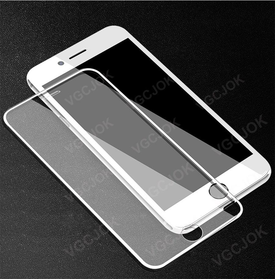 5000D Full Protective Glass For iPhone SE 2020 6 6S 7 8 Plus Tempered Screen Protector iphone6 iphone7 iphone8 Safety Glass Film High-definition Tempered Glass Durable And Strong Screen Protector For iPhone