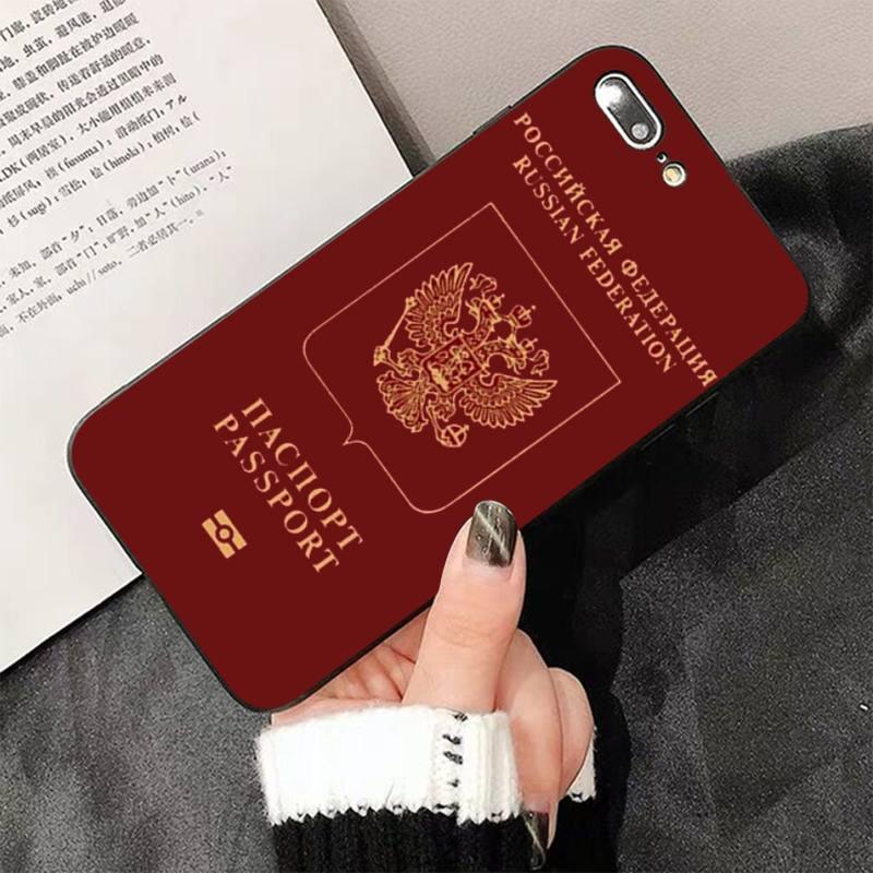 Fashion Passport Phone Case For Iphone 13 8 7 6 6s Plus X 5s Se 2020 Xr 11 12 Pro Xs Max Soft Cover Silicone Bumper Case