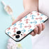 Anchor Boat Ship Wheel Phone Case For iPhone 13 12 Mini 11 Pro XS Max XR X 8 7 6S 6 Plus 5S 5 SE 2020 Black Cover Custom Anchor Hard Back Cover Case