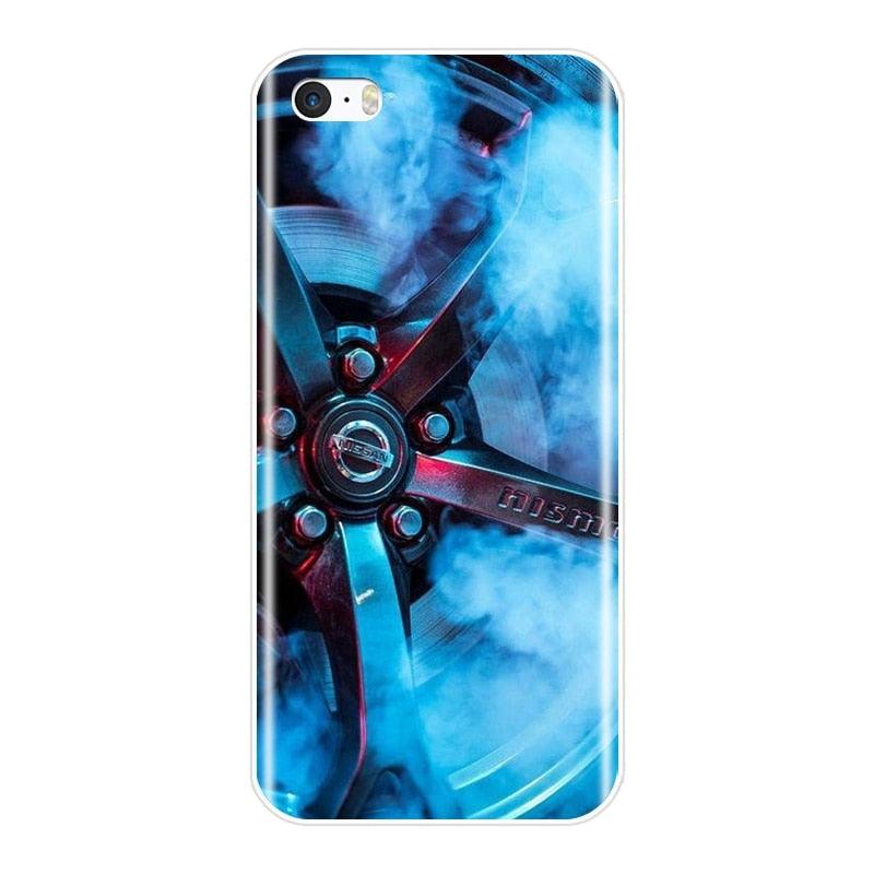 Cute Clear Flexible Silicone Auto  Boys Design Back Cover For iPhone 5 S 5C 5S SE Car Sports Car Cool Men Fashion Silicone Soft Phone Case For iPhone 4 S 4S Case