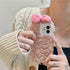 Fluffy Warm Cover Case For Iphone 13 12 11 Pro Xs Max X Xr Cases 3D Cartoon Bow Ear Furry Fluffy Warm Case For Iphone 7plus 8plus 12pro Phone Case