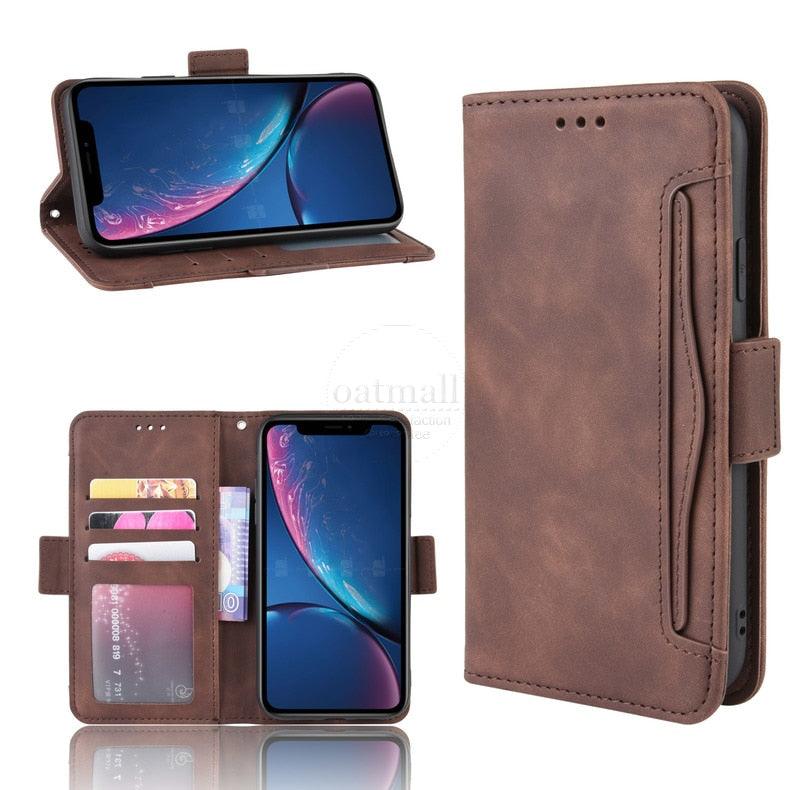 Wallet Cases For iPhone XR Case Magnetic Closure Flip Cover For iPhone X XS Max Leather Card Photo Holder Phone Bags PU Leather Flip Case Cover Stand Pocket for iPhone