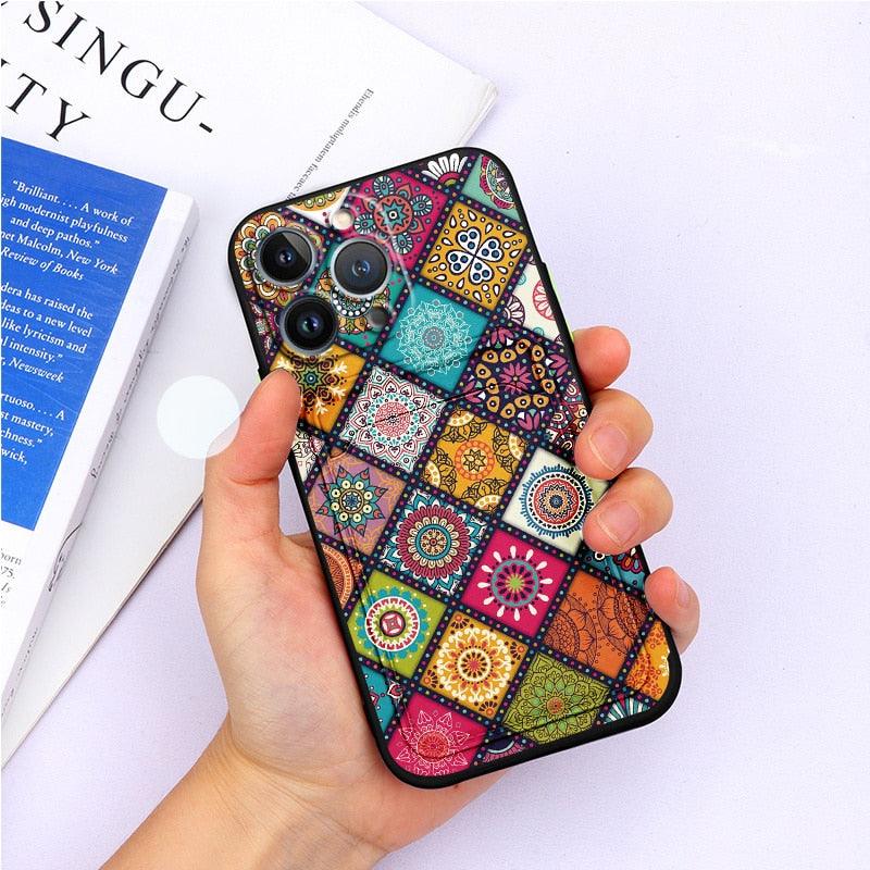 Charming Silicone Soft Anti-Scratch Cases For iPhone 13 Pro Max Case Silicone Wallet Card Holder Cover For iPhone 13 Mini 13ProMax 13Pro Flower Butterfly Beautiful Design Card Holder iPhone Case