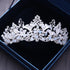 Silver Gold Color Crystal Crowns Bride Tiara Fashion Queen For Wedding Crown Headpiece Wedding Hair Jewelry Accessories  Wedding Crown Bride Tiaras Hair Jewelry Crystal Diadem Prom Party Pageant Accessories