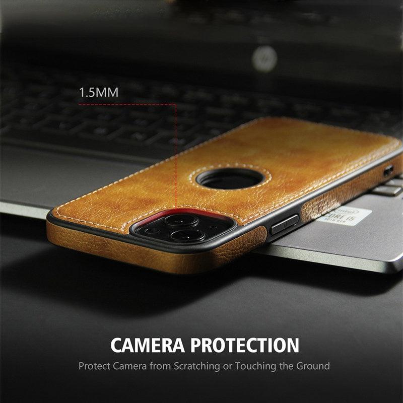 Ultra Thin Slim Leather Phone Case For iPhone 13 Pro Max 12 Pro Max 14 Shockproof Bumper Soft Business Back Cover Back Cover Case Shockproof Camera and Screen Protection PU Leather Case for iPhone