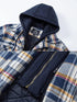 Men's Modern Warm Jacket With Removable Hood Winter Coats Men's Hooded Jackets Fashionable Autumn Jackets Winter Warm Coat Thick Hoodie Long Sleeve Outdoor Plaid Shirt Jackets