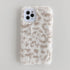 Fashion Fluffy Plush Leopard Camera Protection Phone Case For iphone 13 11 12 Pro MAX X XS XR Winter Warm Girl  Soft and Comfortable Case Unique Design Soft Cover