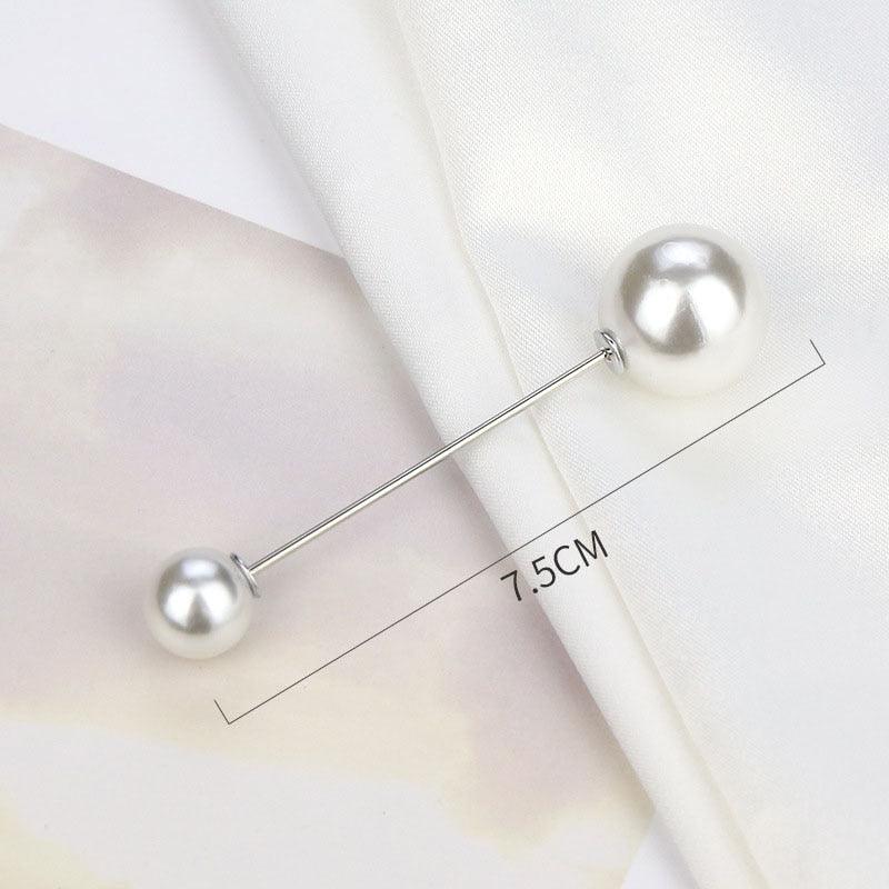 1pcs Fashion Pearl Fixed Strap Charm Safety Pin Sweater Cardigan Clip Brooches Rhinestone Metal Jewelry Sweater Shawl Clips Faux Crystal and Pearl Pins for Fixing on Sweaters