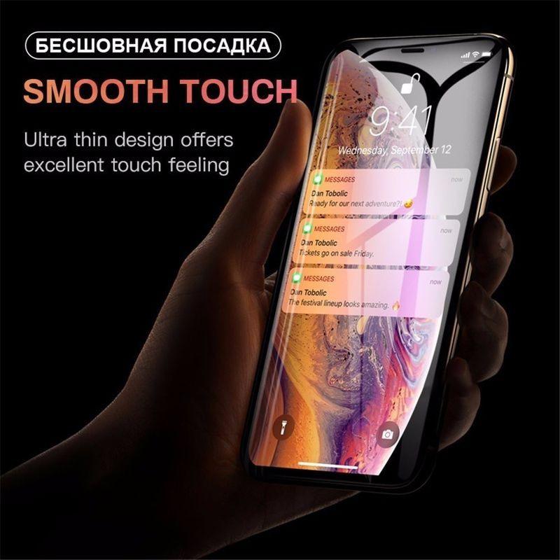 500D Curved Protective Glass For iphone SE 2020 6 6S 7 8 Plus Tempered Glass Film on iPhone X XR 11 Pro XS Max Screen Protector Anti-Fingerprint Tempered Glass Film Full Screen Case Friendly Bubble Free for iPhone