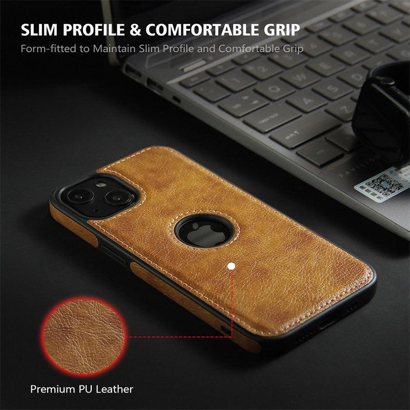 Ultra Thin Slim Leather Phone Case For iPhone 13 Pro Max 12 Pro Max 14 Shockproof Bumper Soft Business Back Cover Back Cover Case Shockproof Camera and Screen Protection PU Leather Case for iPhone