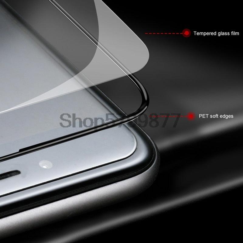 200D Curved Soft Edge Tempered Glass For iPhone 8 7 6 6S Plus SE 2020 Protective Glass X XR 11 Pro Xs Max Screen Protector Film Tempered Glass Screen protector for iPhone Easy Installation 9H Hardness Scratch Resistant Screen Protector