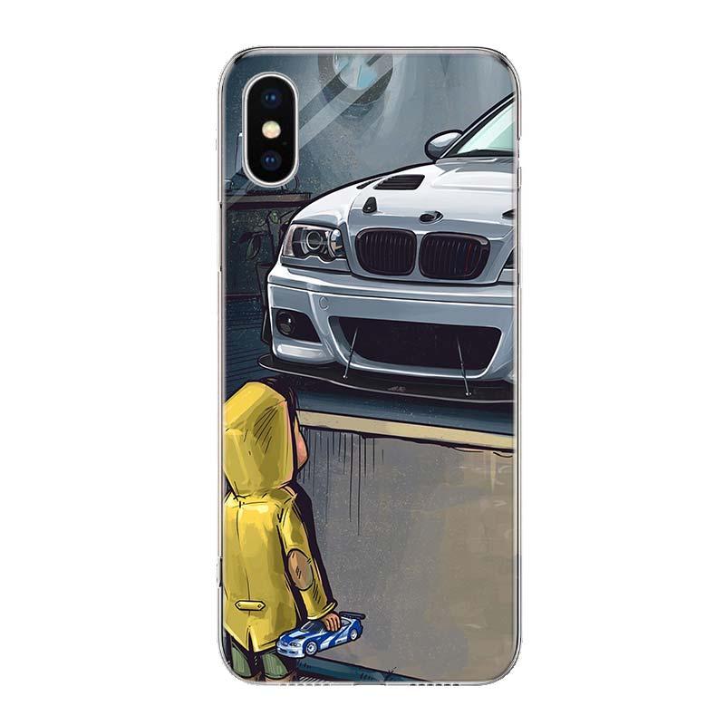 Boy See Sports Car Drift Phone Case For Iphone 14 11 12 13 Pro Max Xr X Xs Mini 8 7 Plus 6 6s Se 5s Soft Silicone Gel Cover For Iphone