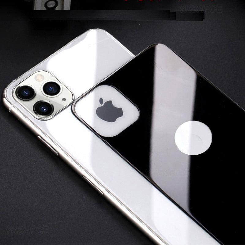 Back 9H Tempered Glass For iPhone 14 Plus 13 12 mini 11 Pro X XR XS Max Rear Screen Protector Protective Film Gold Black White Anti Scratch Edge to Edge Coverage Back Glass for iPhone