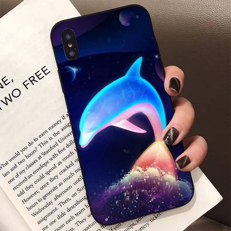 Animal Cute Dolphin Phone Case For Iphone 11 12 13 Mini Pro Xs Max 8 7 6 6s Plus X 5s Se 2020 Xr Case Soft Tpu Cover Flexible Ultra Slim Anti-scratch Cover