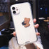 Funny Cute Bear Clear Phone Case For iPhone 14 Pro Max 13 12 11 X XS XR 7 8 Plus Animal Couple Transparent Soft Clear Case Shockproof Bear Phone Case for Women Girls