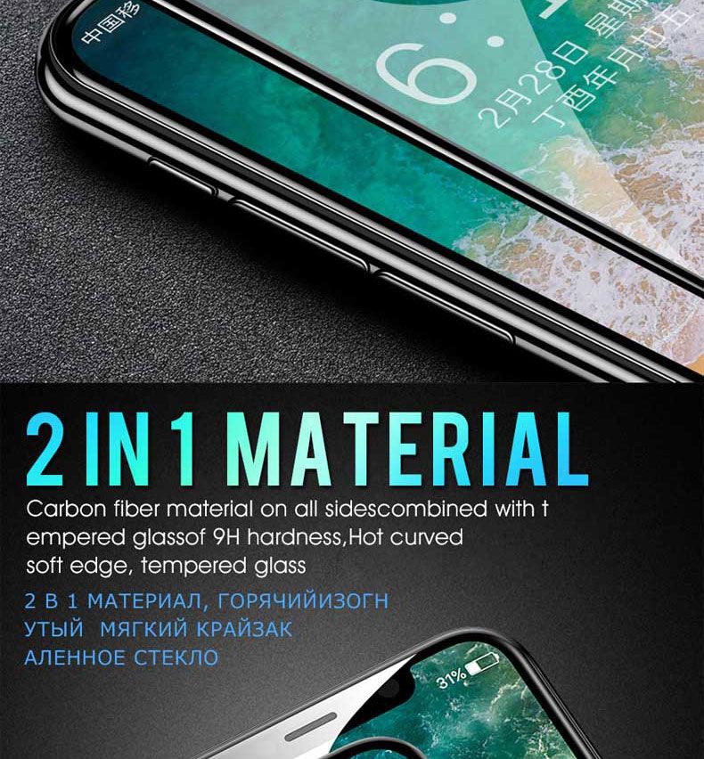 2000D Curved Edge Tempered Glass For iPhone SE 2020 6 6S 7 8 Plus Full Cover Glass on iPhone 11 Pro XS Max X XR Screen Protector Screen Protector No Side Bezel Easy Installation Frame 3X Stronger Screen Protector