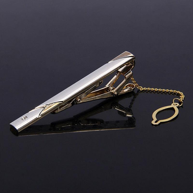 Creative Metal Necktie Bar Formal Shirt Classic Men Tie Clips Elegant Fashion Formal Professional Simple Tie Bar Clips Beautiful Designs Wedding Ceremony Gold Tie Pin Unisex Party Gifts Fashion Tie Clips