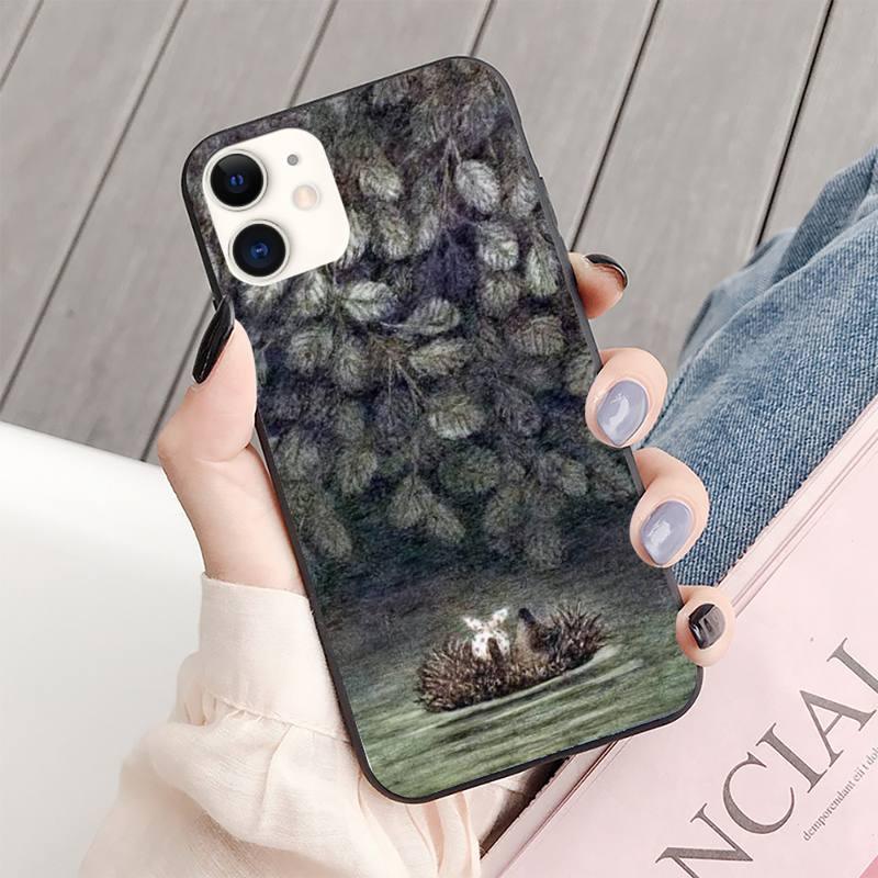 Bright Hedgehog In The Fog Phone Case For Iphone 13 8 7 6 6s Plus X 5s Se 2020 Xr 11 12 Mini Pro Xs Max Screen Protector soft Flexible Silicone Gel Rubber Bumper Cover