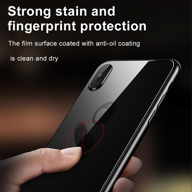 9D Protective Back Tempered Glass For iPhone 13 12 11 Pro MAX 7 8 Plus Full Cover Screen Protector Film For iPhone XS MAX XR Ultra Thin All -Coverage Full Glass Back Tempered Glass Screen Protector Film for iPhone