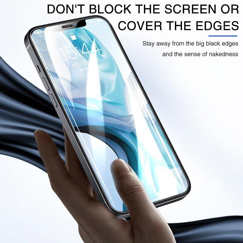 4K HD Full Cover Protective Glass on For iphone 11 12 13 14 PRO MAX Screen Protector Tempered Glass On iphone 14 Plus X XR Glass Tempered Glass Film with HD Clarity Touch Accurate Impact Absorb Screen Protector