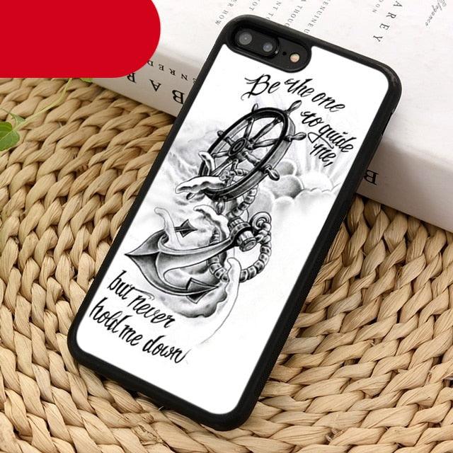 Classical Small Anchors Phone Case Cover For Iphone 14 5 6s 7 8 Plus X Xr Xs 11 12 13 Pro Max Ultra Plus Transparent Mobile Phone Case Anchor Phone Cover