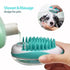 Pet Dog Cat Bath Brush 2-in-1 Pet  Massage Comb Soft Silicone Pet Shower Hair Grooming Comb Dog Cleaning Tool Pet Supplies Pet Brush Bath Massage Brush Shampoo Dispenser for Pet