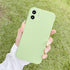 Soft Silicone Candy Color Phone Case For iPhone 13Mini iPhone 14Pro Max Ultra Thin Shockproof Cover Solid Color Shockproof Silicone Case For iPhone