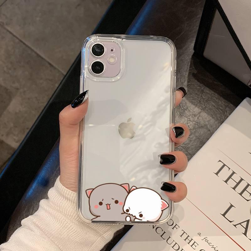 Cat Phone Case For Iphone 11 12 13 Mini Pro Xs Max 8 7 6 6s Plus X 5s Se 2020 Xr Case Polycarbonate Printed Colorful Design Silicone Phone Case