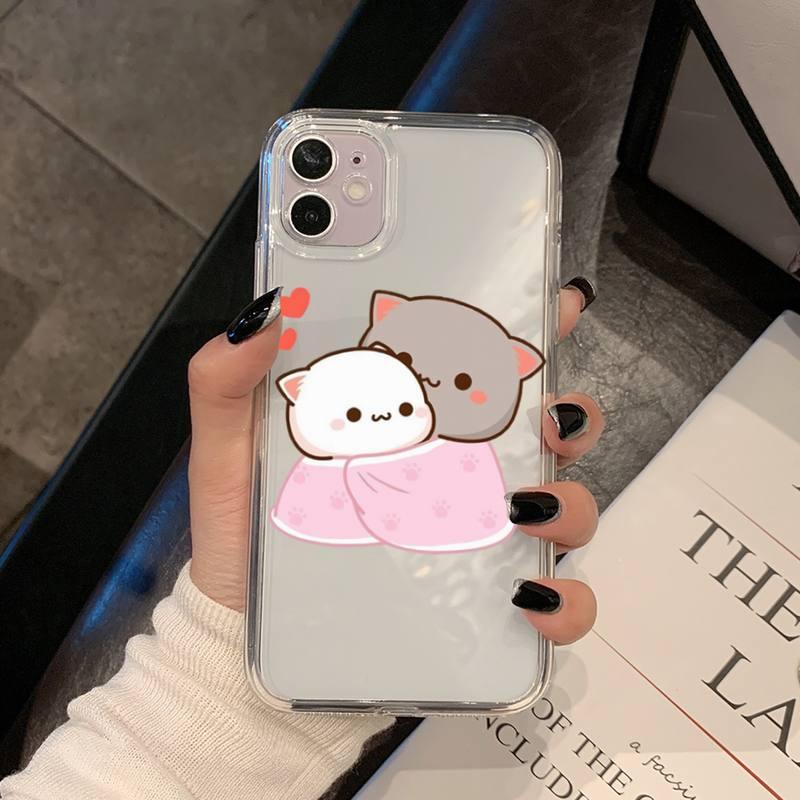 Cat Phone Case For Iphone 11 12 13 Mini Pro Xs Max 8 7 6 6s Plus X 5s Se 2020 Xr Case Polycarbonate Printed Colorful Design Silicone Phone Case