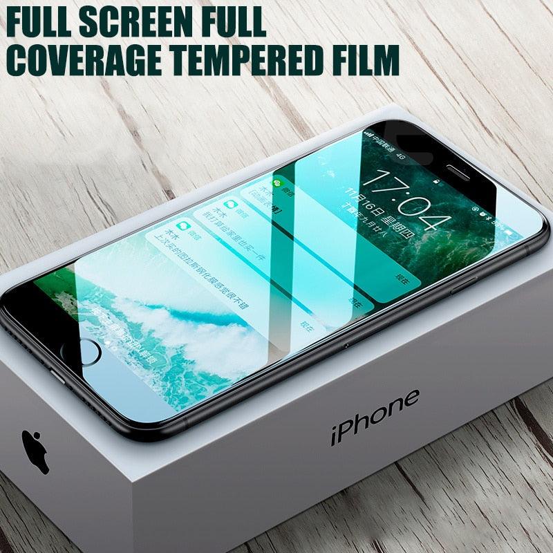 11D Full Cover Protective Glass For iPhone 8 7 6 6S Plus 5 5S SE 2020 Screen Protector iPhone 8 7 6 6S 5S SE Tempered Glass Film