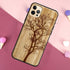 Vintage Tree Flower Bamboo Wood Case For iPhone Pro Max 12 13 min SE For iPhone 13 Shockproof Wooden Texture Protective Cover Unique & Classy Wooden Case