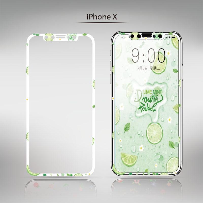 Flowers Cartoon Screen Protector For iPhone 13 12 11 Pro Max Soft Edge Tempered Glass on For iPhone XS MAX XR 7 8 PLUS Lovely Easy Installation Frame 9H Hardness Full Coverage Bubble Free Cute Lovely Cherry Blossom Design Glass For iPhone