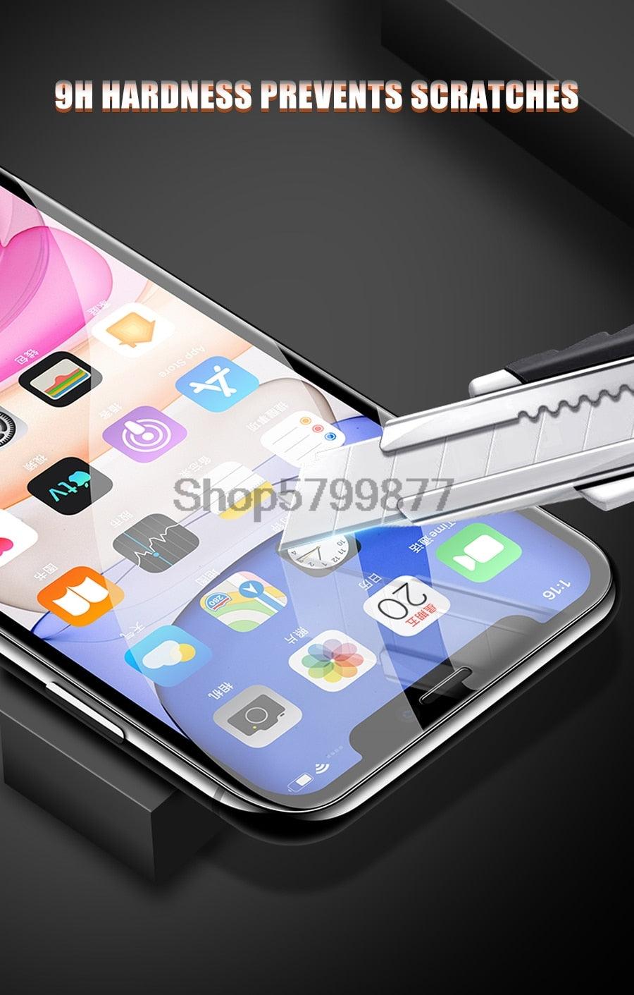 200D Curved Soft Edge Tempered Glass For iPhone 8 7 6 6S Plus SE 2020 Protective Glass X XR 11 Pro Xs Max Screen Protector Film Tempered Glass Screen protector for iPhone Easy Installation 9H Hardness Scratch Resistant Screen Protector