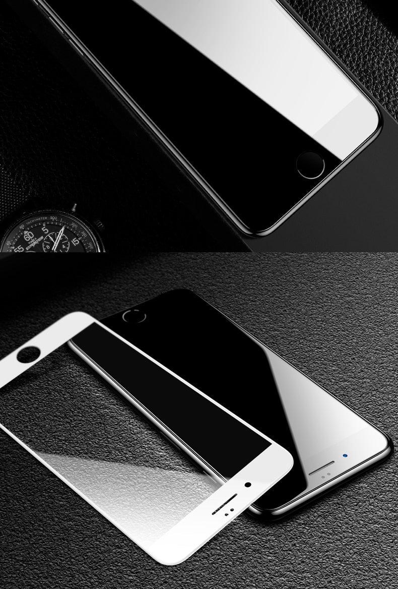 Curved Edge Tempered Glass For iPhone 12 11 Pro Xr X Xs Max Screen Protector For iPhone 6 6s 7 8 Plus SE 2020 Protective Film  Real Premium Tempered Glass Film Screen Protector for Iphone