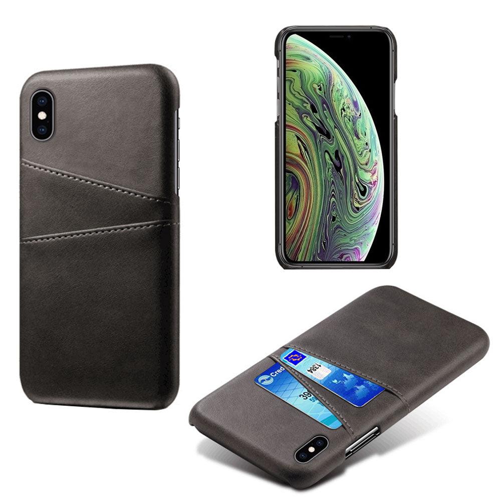 Men Leather Durable Shockproof Protective Cover For iPhone 14 Pro 13 Pro MAX Luxury Leather Card Holder Phone Case Stylish Leather Cover For iPhone 2 Credit Card Slots Holders Compatible for iPhone 13