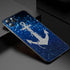 Anchor Boat Ship Wheel Phone Case For iPhone 13 12 Mini 11 Pro XS Max XR X 8 7 6S 6 Plus 5S 5 SE 2020 Black Cover Custom Anchor Hard Back Cover Case