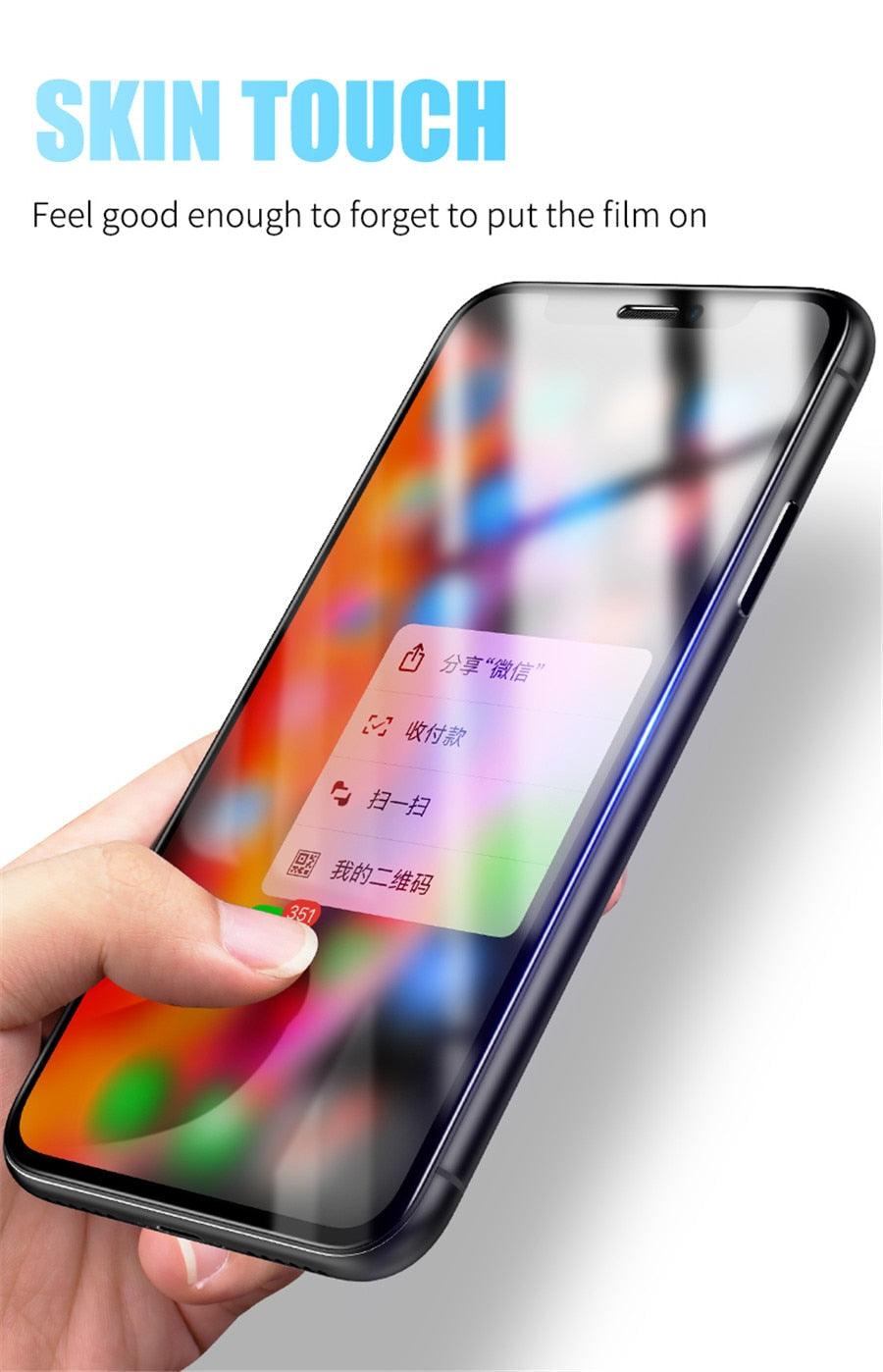 Full Cover Ceramics Screen Protector Explosion-proof Soft Film For iPhone 12 Mini 11 Pro XS Max XR X 8 7 6S Plus SE2 Soft Glass  Tempered Glass Screen Protector Compatible iPhone