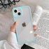 Unisex Cute Shockproof Silicone Bumper Phone Case For iPhone 14 11 12 13 Pro Max Colorful Transparent Protection Back Cover Silicone Protective Cover For iPhone