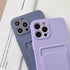 Phone Case For Iphone 11 12 13 Pro Max 14 Pro Soft Silicone Wallet Card Holder Cover Soft Silicone Wallet Card Holder Cover Cute Card Holder Pocket